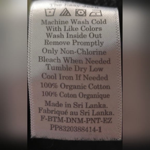 EVERLANE Organic Cotton Easy Jeans Size 16. Black In Good Condition - Picture 10 of 10